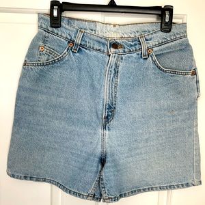 Levi's Vintage High Waisted Denim Mom Shorts Orange Tab 12